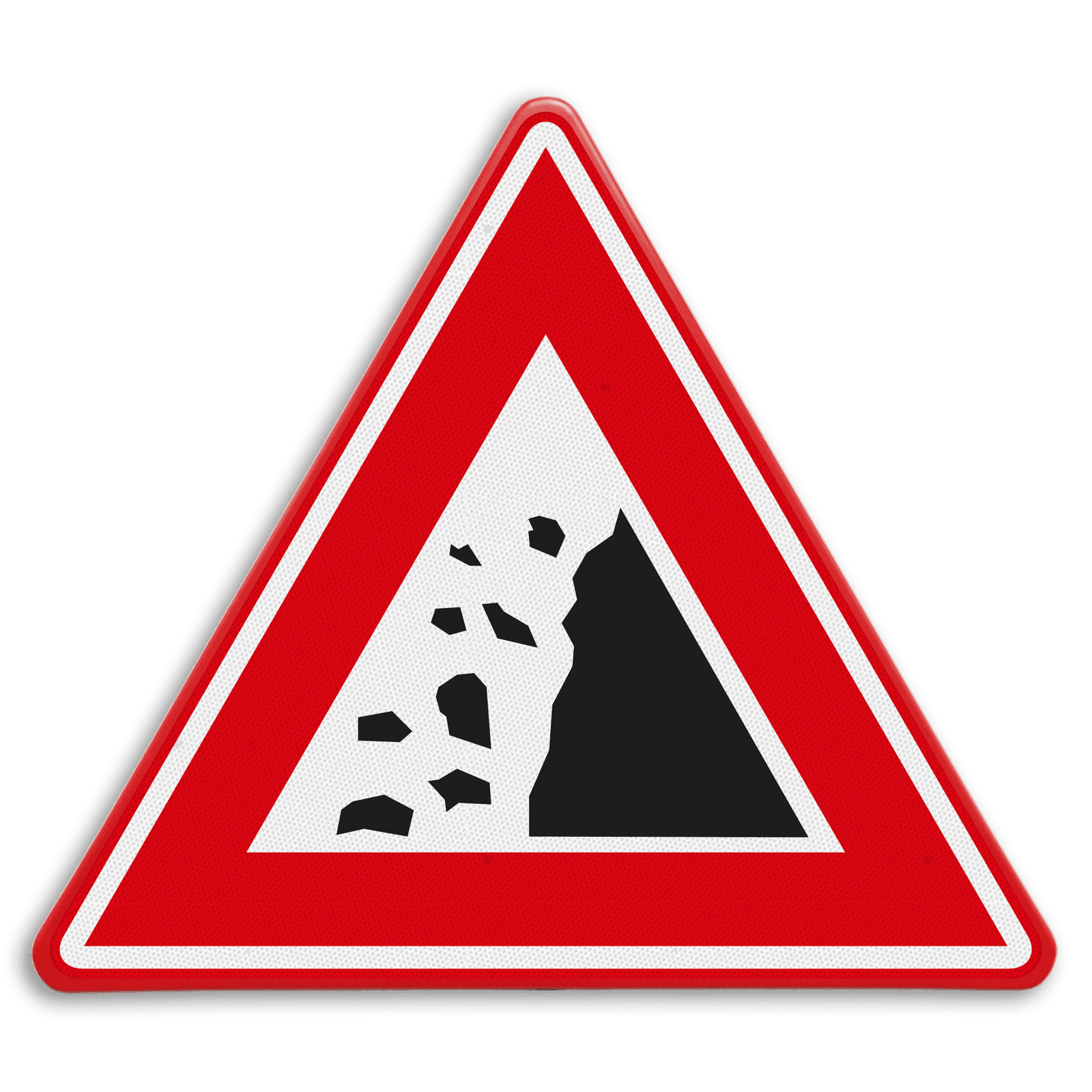Verkeersbord - waarschuwing vallend gesteente