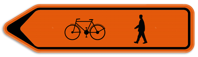 Verkeersbord SB250 F41 - Fiets & Voetganger Links
