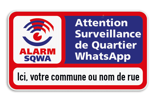 SQWA panneau additionnel 2x1 avec votre texte