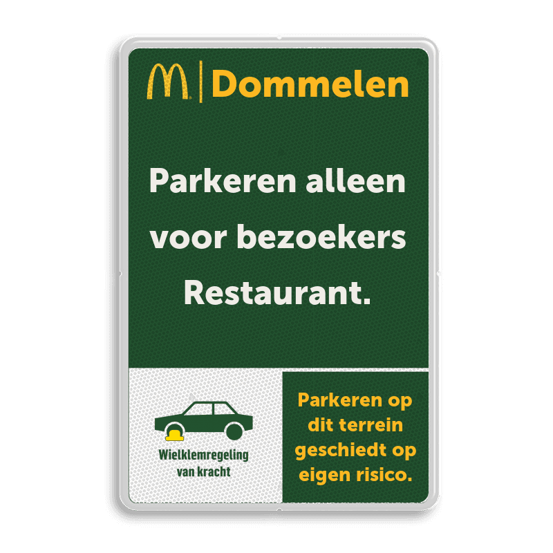 Informatiebord 2-3 McDonald's - Tekstbord + icoon