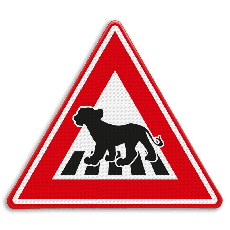 Waarschuwingsbord - lever je eigen ontwerp aan - reflecterend