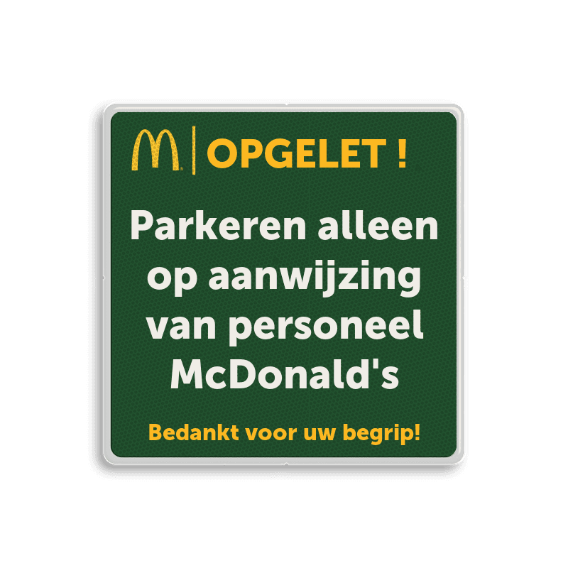 Informatiebord 1-1 McDonald's - Tekstbord