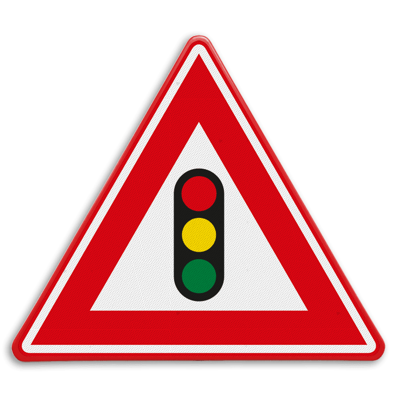 Verkeersbord RVV J32 - Vooraanduiding verkeerslichten