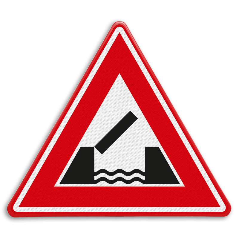 Verkeersbord RVV J15 - Vooraanduiding beweegbare brug