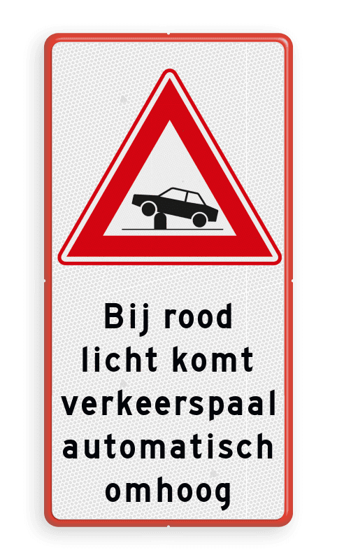 Verkeersbord RVV J39 met tekst