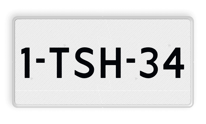 Verkeersbord RVV OB309 - Onderbord - Geldt alleen voor beschreven kenteken