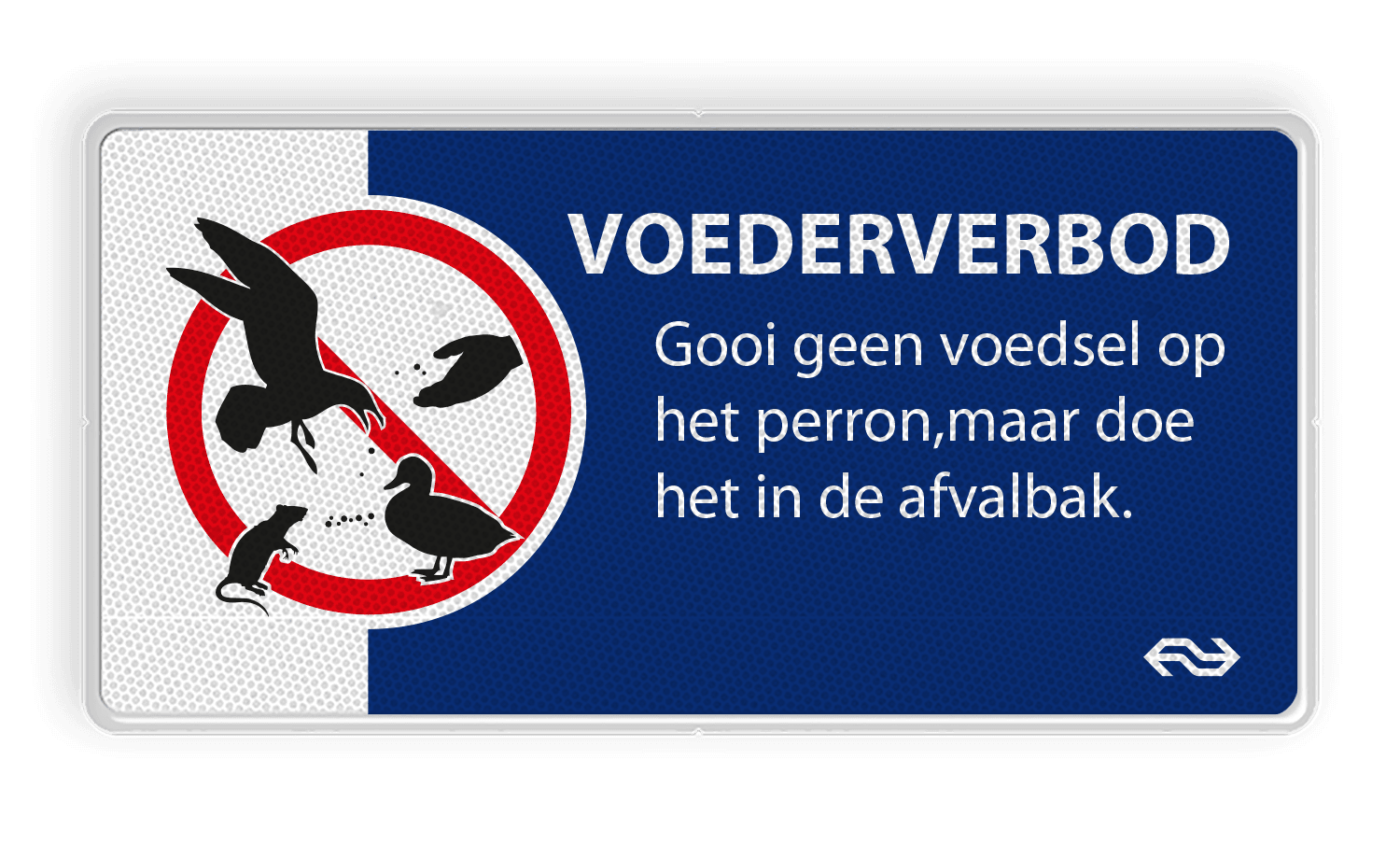 Verbodsbord Voederverbod - NS