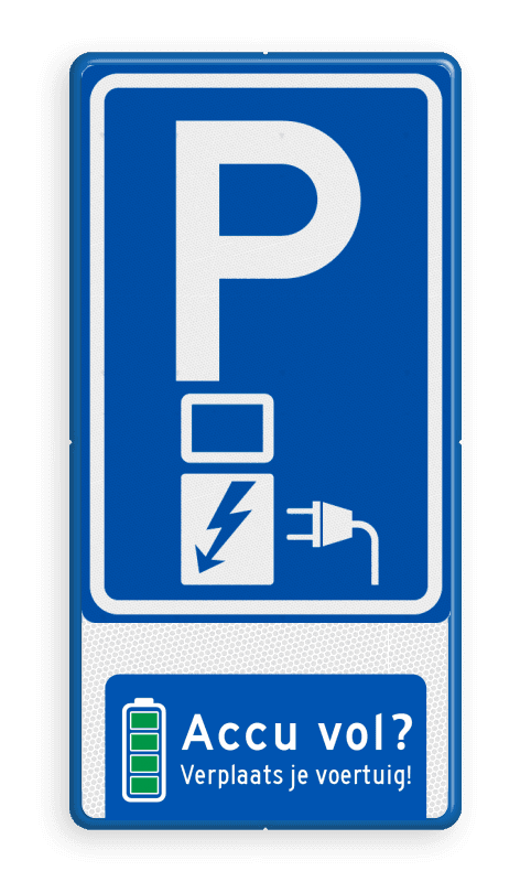 Verkeersbord RVV E08o - accu vol verplaats voertuig