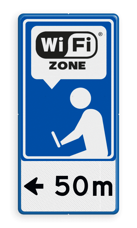 Informatiebord - Wifi-zone verwijzing
