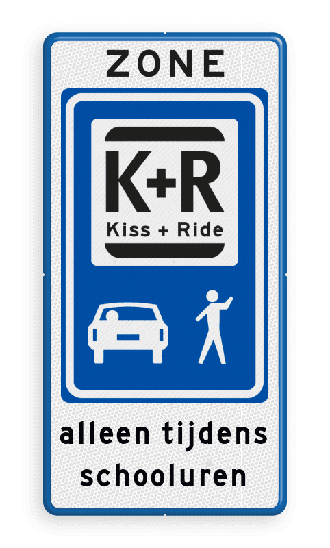 Informatiebord ZONE KISS & RIDE - pictogrammen
