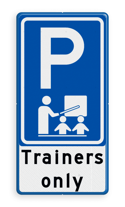 Verkeersbord RVV E08 trainers
