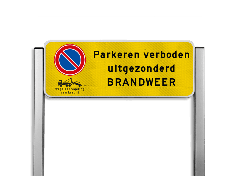 Parkeerplaatsbord unit TS6 - E01 + wsr + 800x300mm