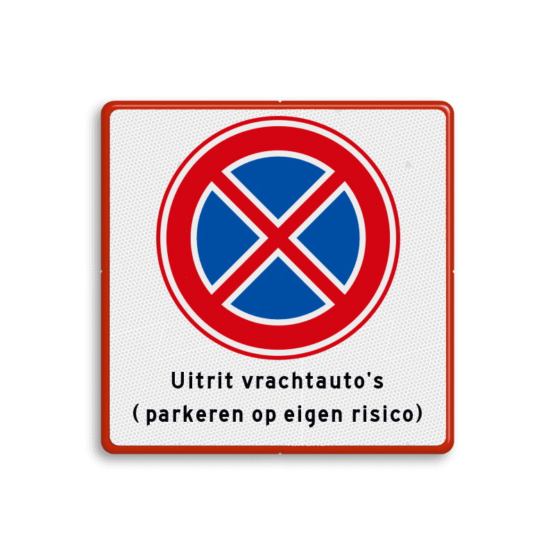 informatiebord E02 - parkeren op eigen risico