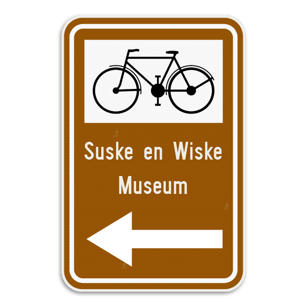 Verkeersbord SB250 F34c2 - Aanduiding naar een toeristische bestemming