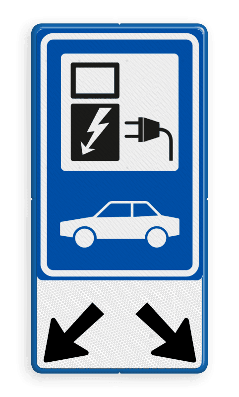 Verkeersbord RVV E08 - oplaadpunt + pijlen - BE04b