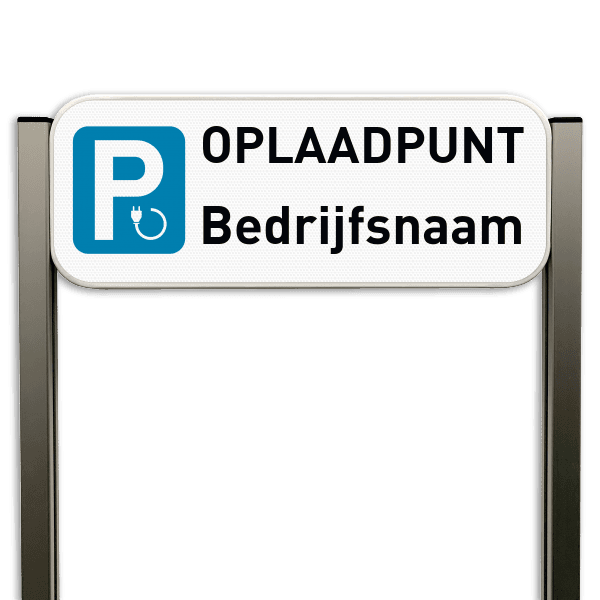 Parkeerbord elektrisch opladen - Bedrijfsnaam type TS