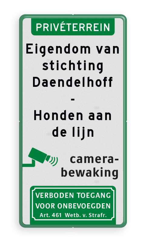 Verkeersbord Honden aan de lijn - Camera