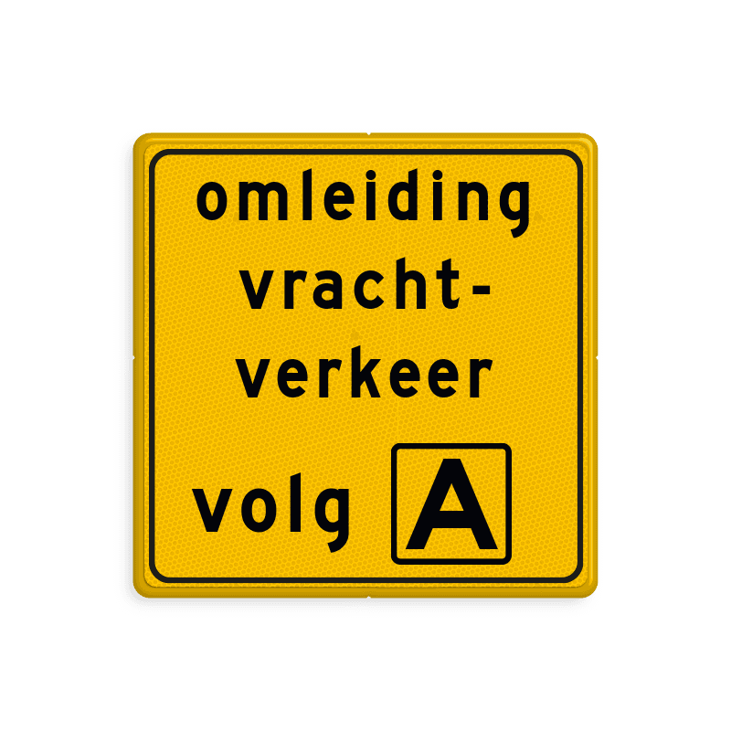 Omleidingsbord met eigen tekst - Werk in uitvoering