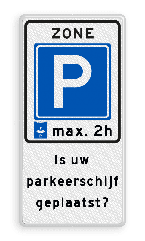 Verkeersbord RVV E10 + eigen tekst