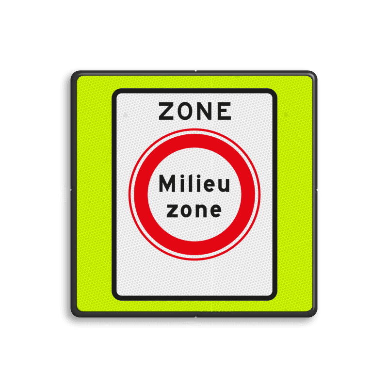Verkeersbord RVV C22azbf - zone - Gesloten voor vervuilende vrachtauto's