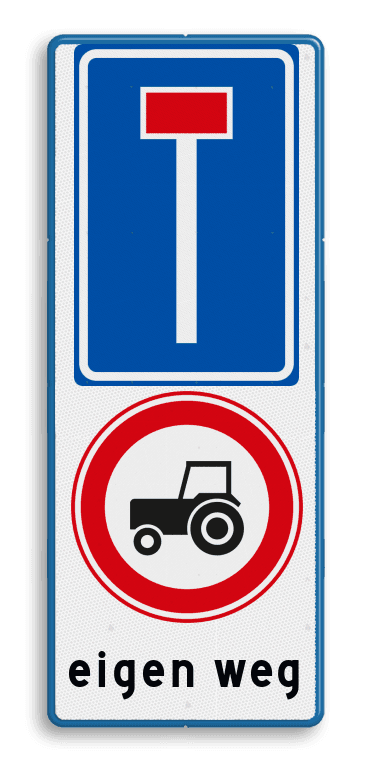 Verkeersbord RVV L08 - C08 + eigen tekst