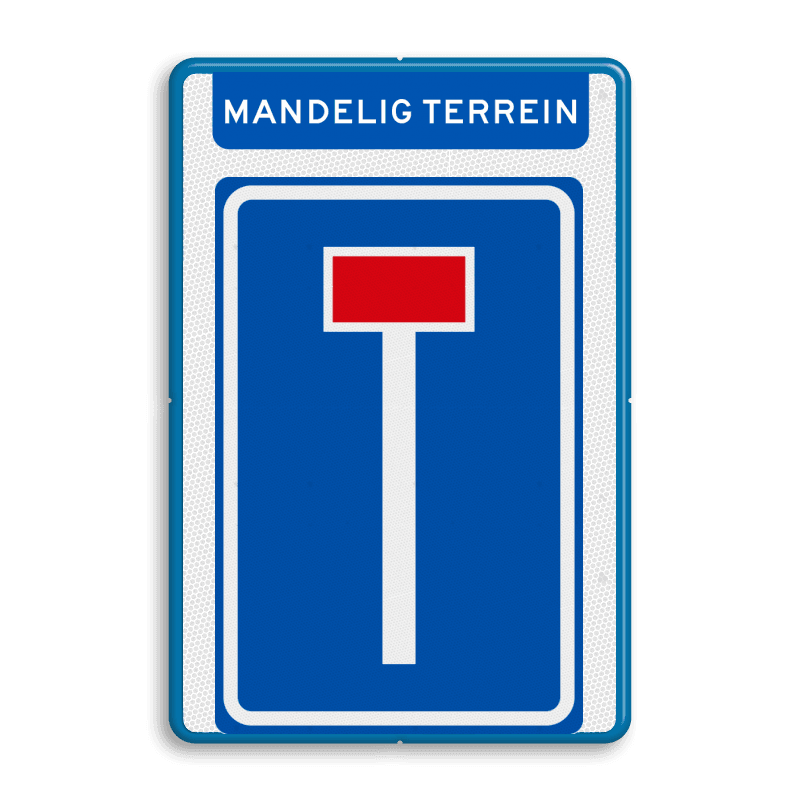 Verkeersbord RVV L08 - Mandelig terrein