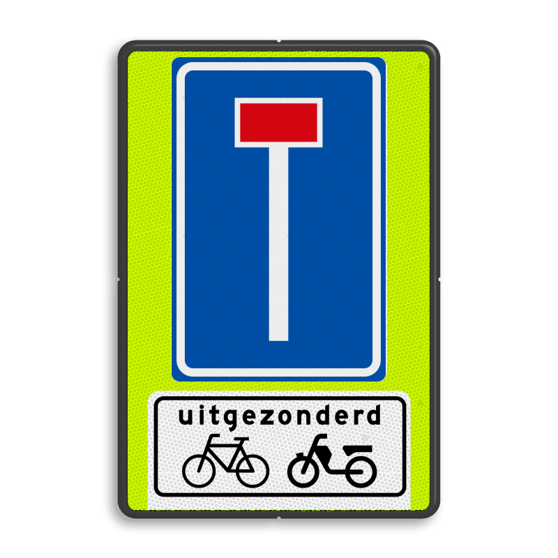Verkeersbord RVV L08 - OB54 - Doodlopende weg met uitzondering
