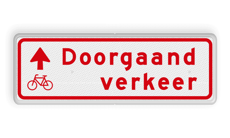 Verkeersbord RVV BW02b 600x200mm - Doorgaand verkeer