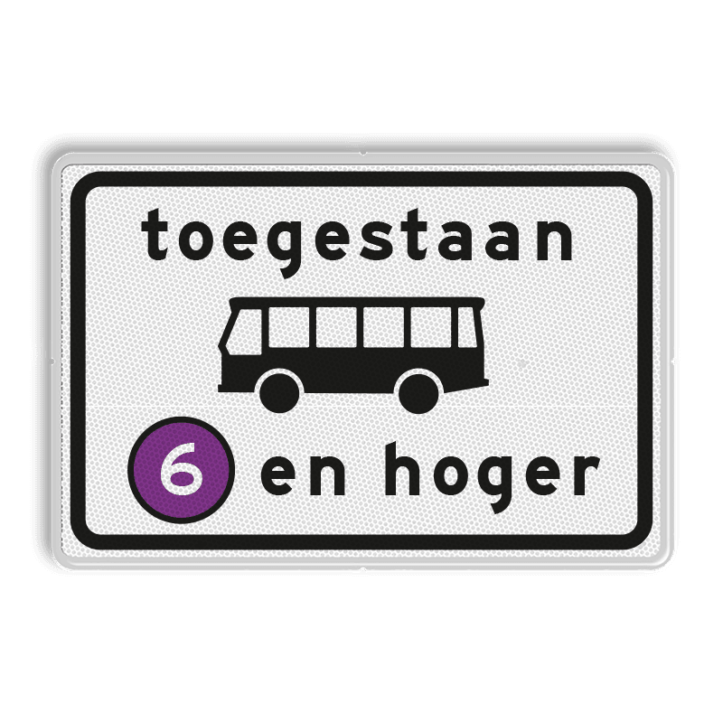 Verkeersbord RVV C22a7 - Onderbord - Milieuzone autobus