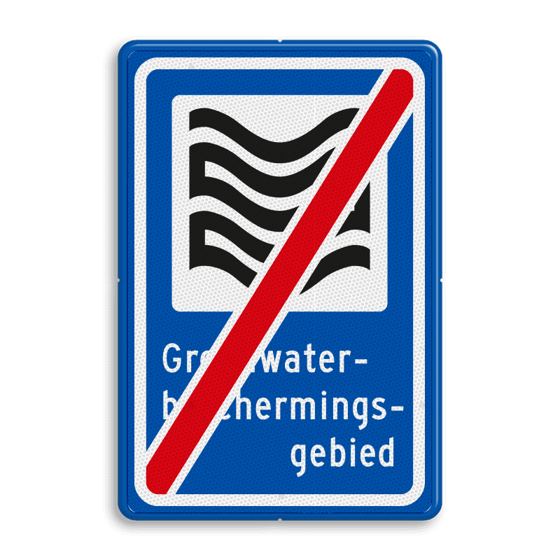 Verkeersbord RVV L305e - Grondwaterbeschermingsgebied - einde