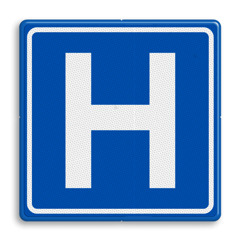 Verkeersbord RVV BW101 Hospitaal
