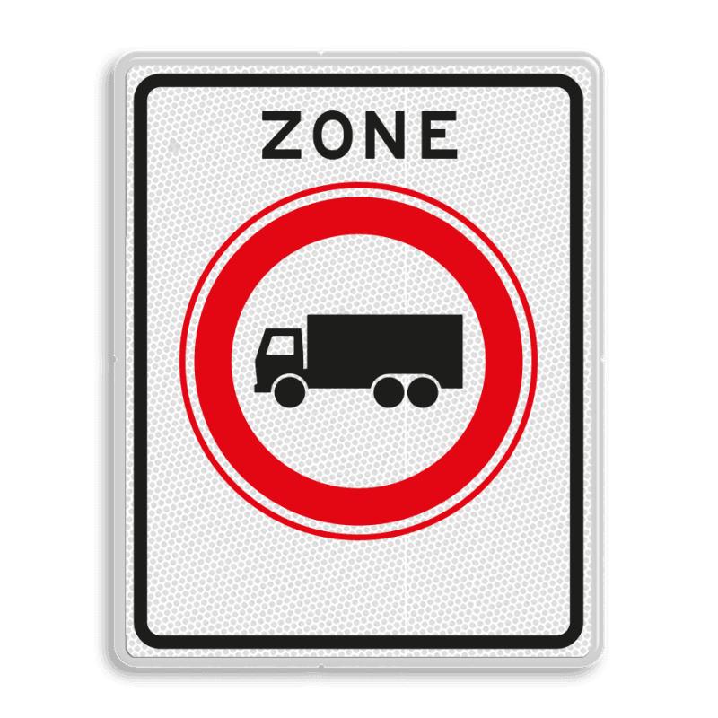 Verkeersbord RVV C07zb - zone - Gesloten voor vrachtauto's