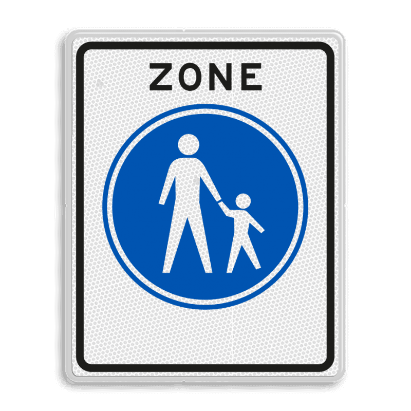 Verkeersbord RVV G07zb - Start voetgangerszone