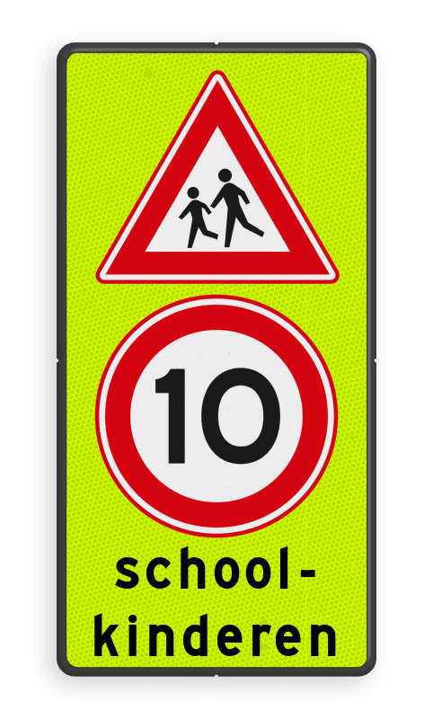 Verkeersbord RVV J21-A1-10 schoolkinderen