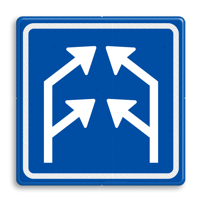 Verkeersbord RVV L04-2 - Pijlbord
