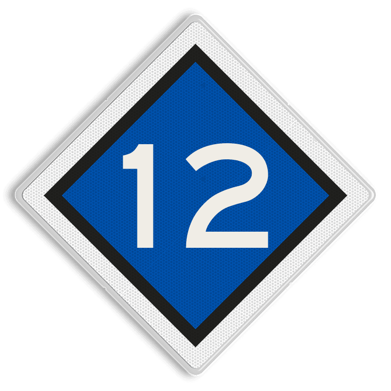 Treinlengtebord - RS 304b - Reflecterend