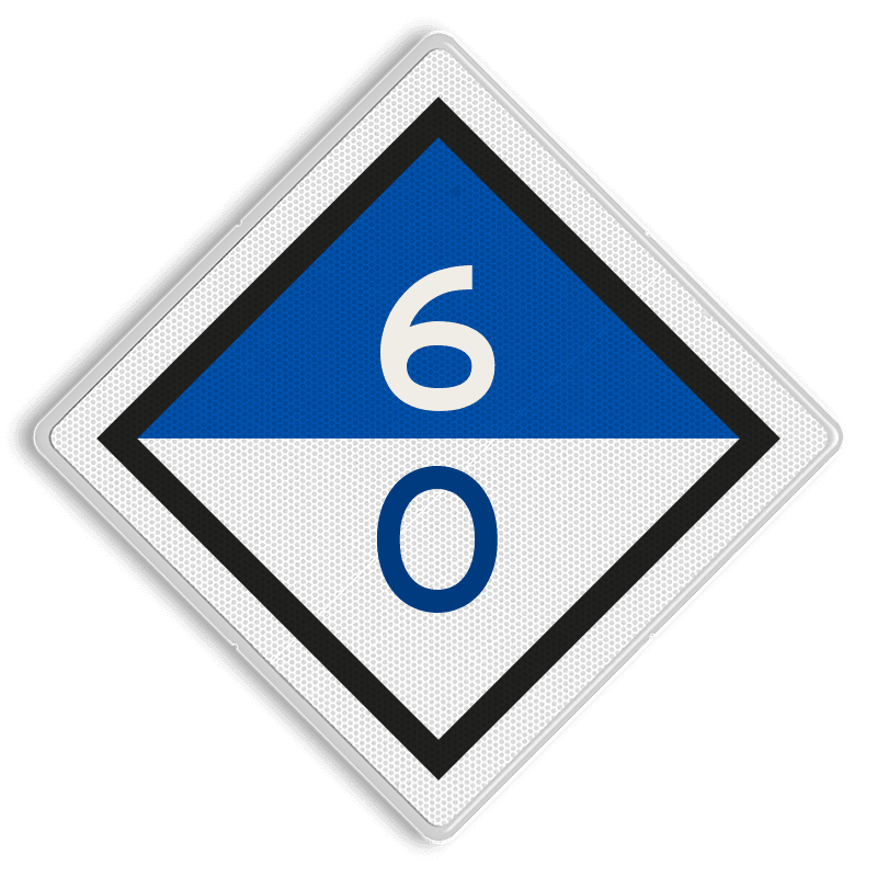 Treinlengtebord - RS 304c - Reflecterend