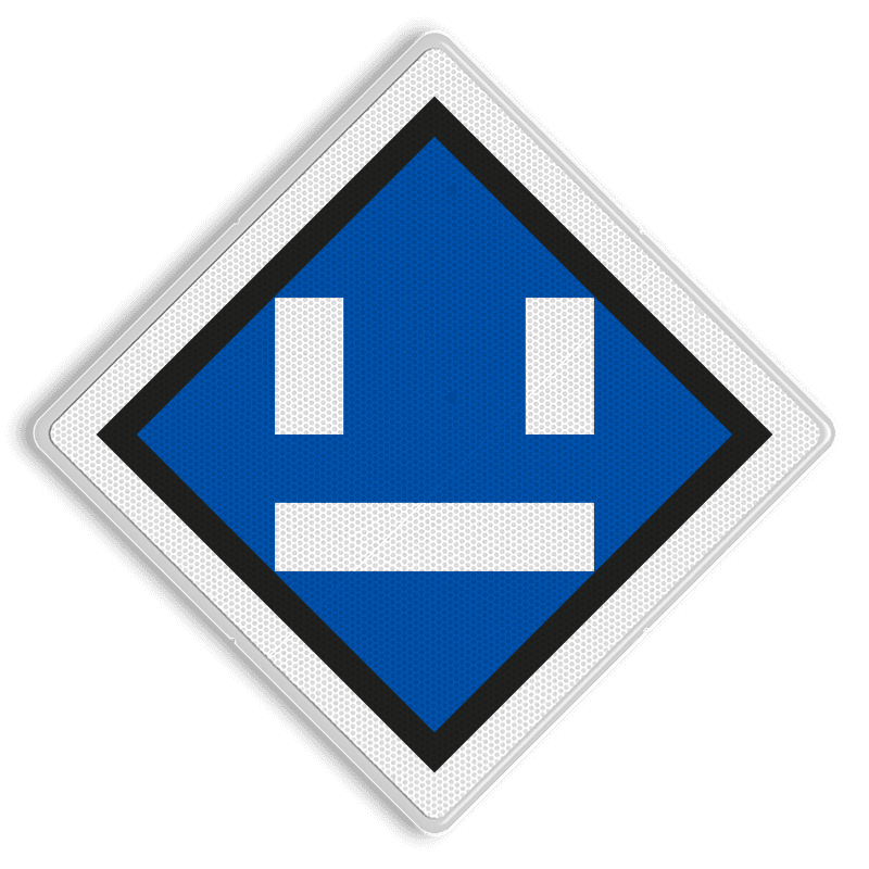 Uitschakelbord - RS 306a - 500x500 Reflecterend