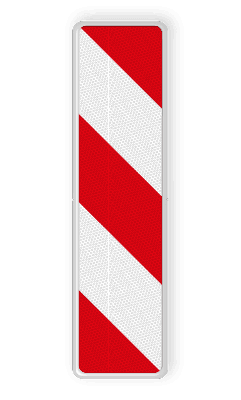 Geleide baak 200x800mm - LINKS - Reflecterend