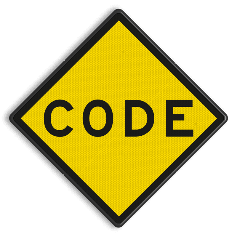 ATB-code bord - RS 328b - 500x500mm - Reflecterend