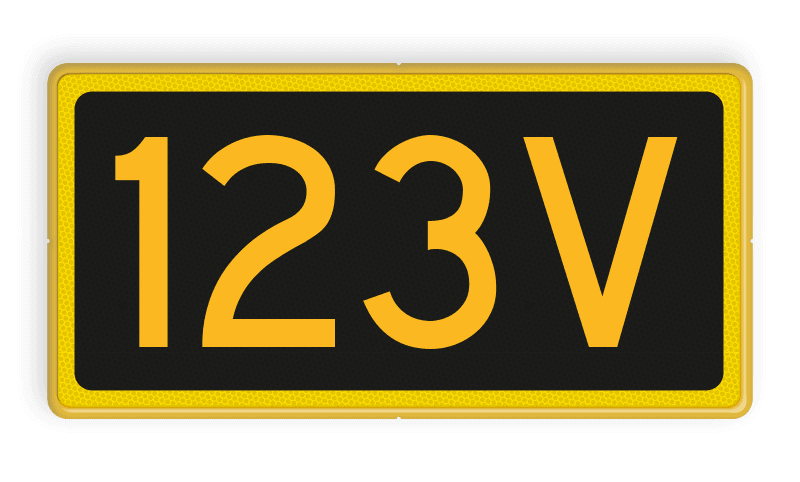 Seinnummerbord voorsein - RS - 400x200mm - Reflecterend