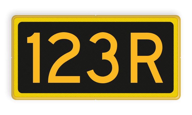 Seinnummerbord herhalingssein - RS - 400x200mm - Reflecterend