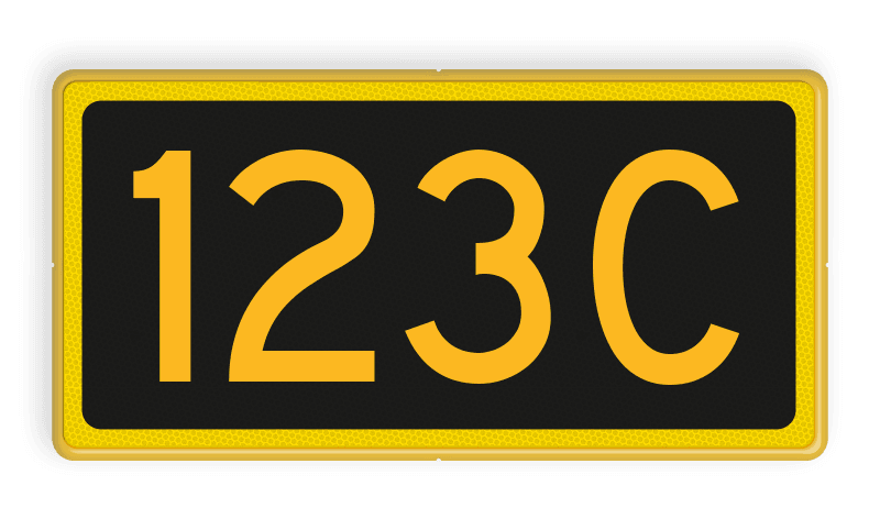 Seinnummerbord codewisselsein - RS - 400x200mm - Reflecterend