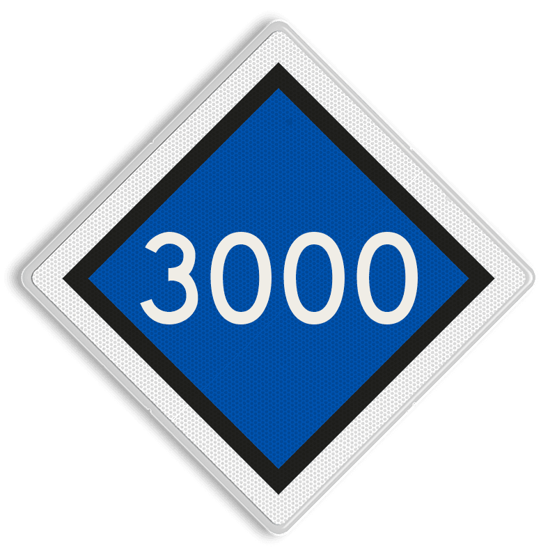 Bord bovenleidingspanning - RS 320a - 500x500 - Reflecterend
