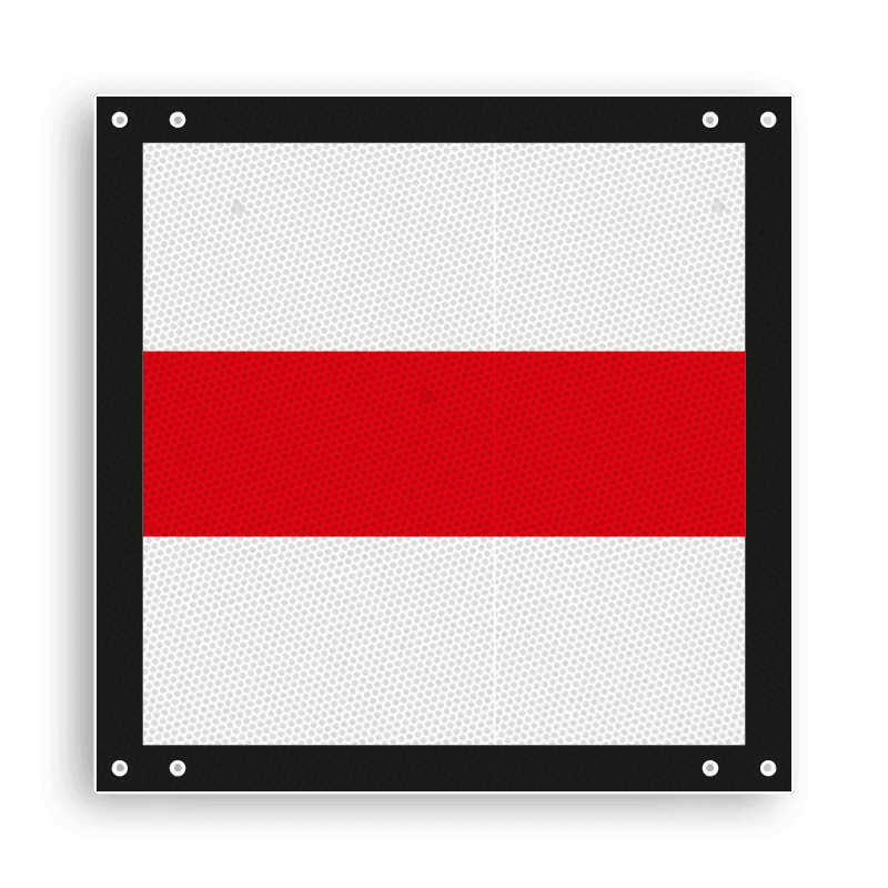 Afsluitbord vlak - RS 243 - 300x300mm - Reflecterend