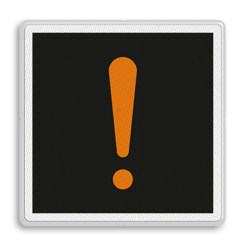 Attentiebord Lichtsein buiten dienst - RS 350 - 500x500mm - Reflecterend