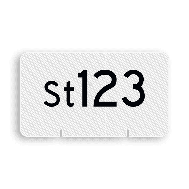 Wisselnummerbord St vlak dubbelzijdig - RS - 400x225mm - Reflecterend