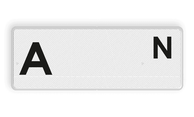 Blokbord onderbord - RS 331 - 400x150 - Reflecterend