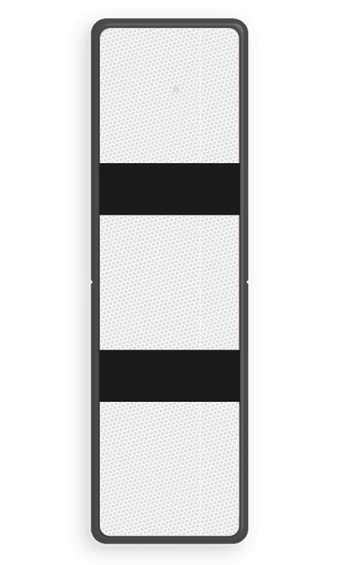 Bord met 3 Reflectorplaten - RS 251 - 200x700mm - Reflecterend
