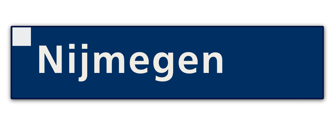 Stationsnaambord 1 regelig kort - Reflecterend